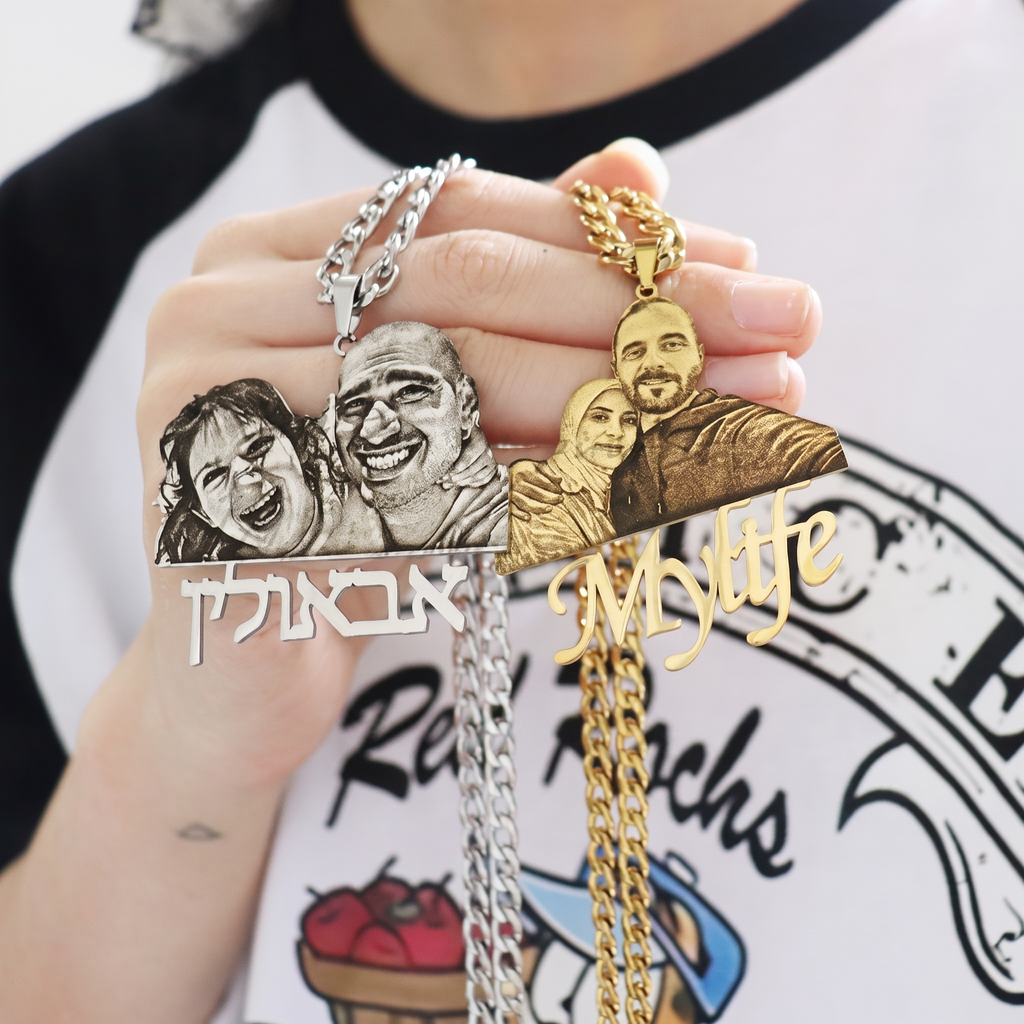 Collana Personalizzata Con Foto E Ritratto Inciso 